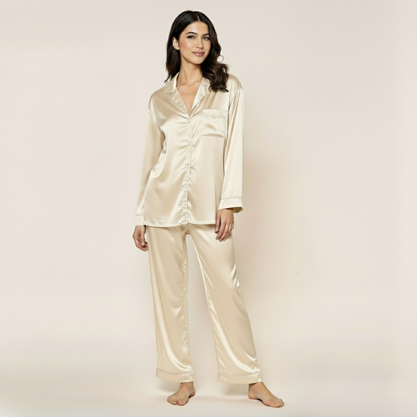Premium lång Silk Pyjamas