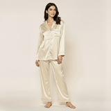 Premium lång Silk Pyjamas - 100% Silke.