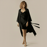 Premium Silkes Morgonrock - 100% Silke.