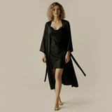 Premium Silkes Morgonrock - 100% Silke.